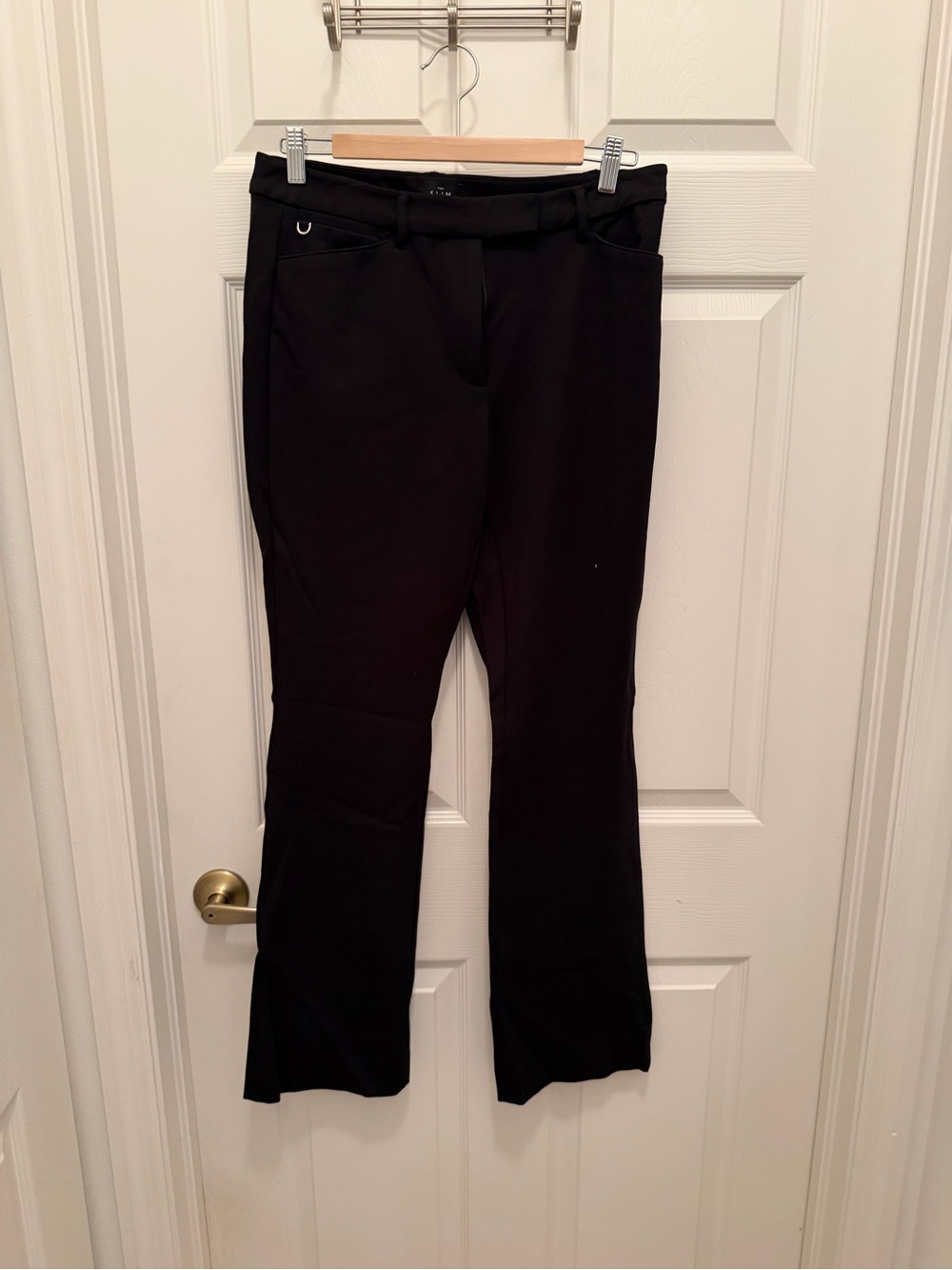 White House Black Market Black Boot-Cut Dress Pants